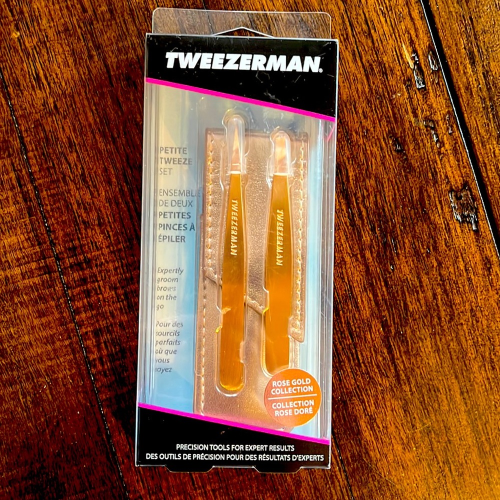Rose Gold Tweezerman Set